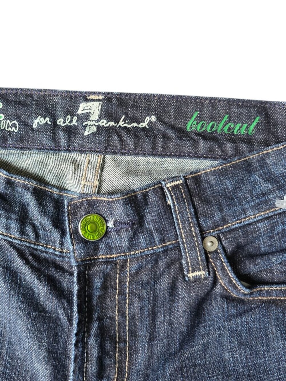 7 For All Mankind Bootcut women's Blue Jeans. Size 26 - Picture 3 of 7